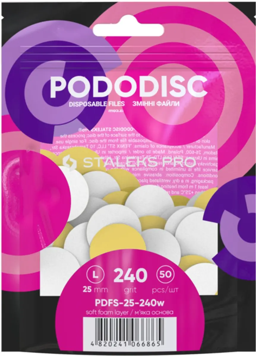 STALEKS PODODISC PDFS-25-240 Witte Refillpads 50 Stuks