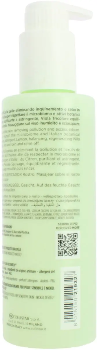 Collistar Face Purifying Cleansing Gel 200ml