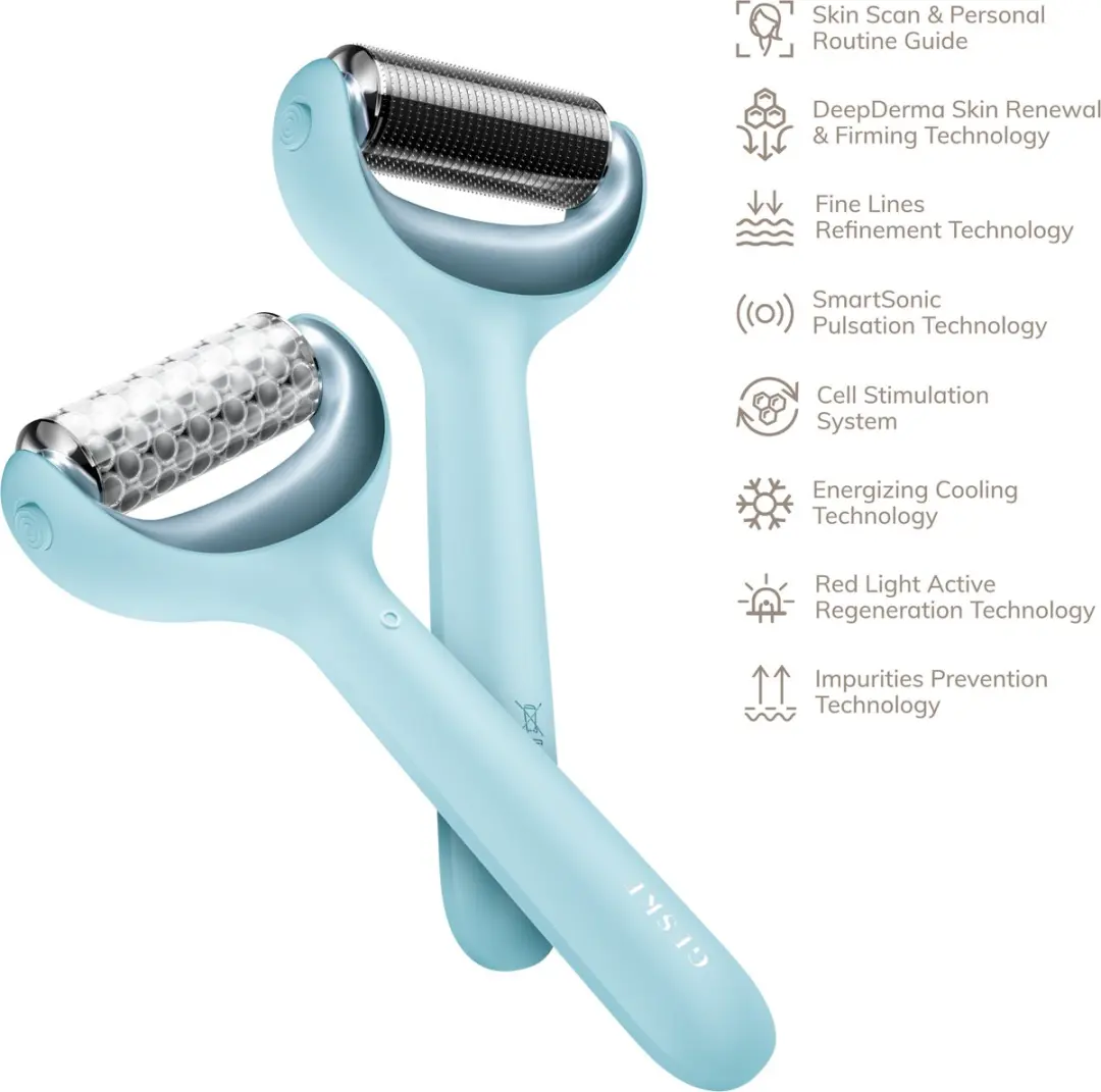 GESKE SmartAppGuided MicroNeedle Roller 8-in-1 - Turquoise - afbeelding 2 van 6