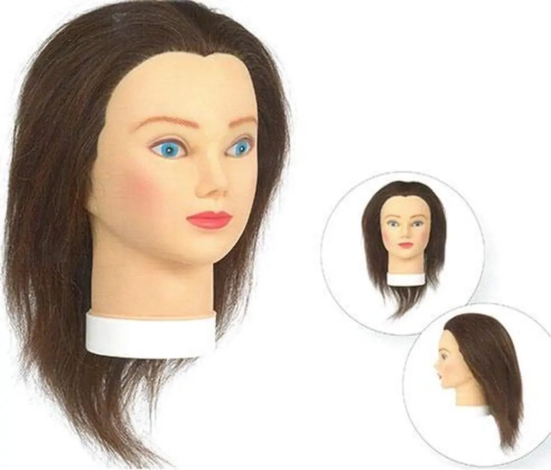 Sibel Girly 35 Oefenhoofd Natuurhaar 15-35cm - Zwart - afbeelding 2 van 2