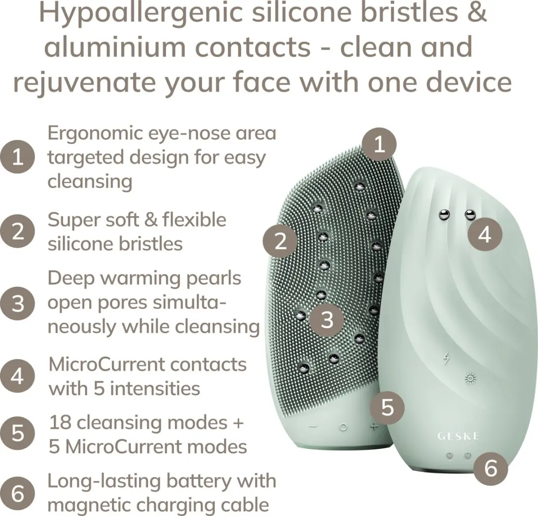 GESKE SmartAppGuided Sonic Thermo Facial Brush GK000006GN01 - 18 Snelheden - Groen