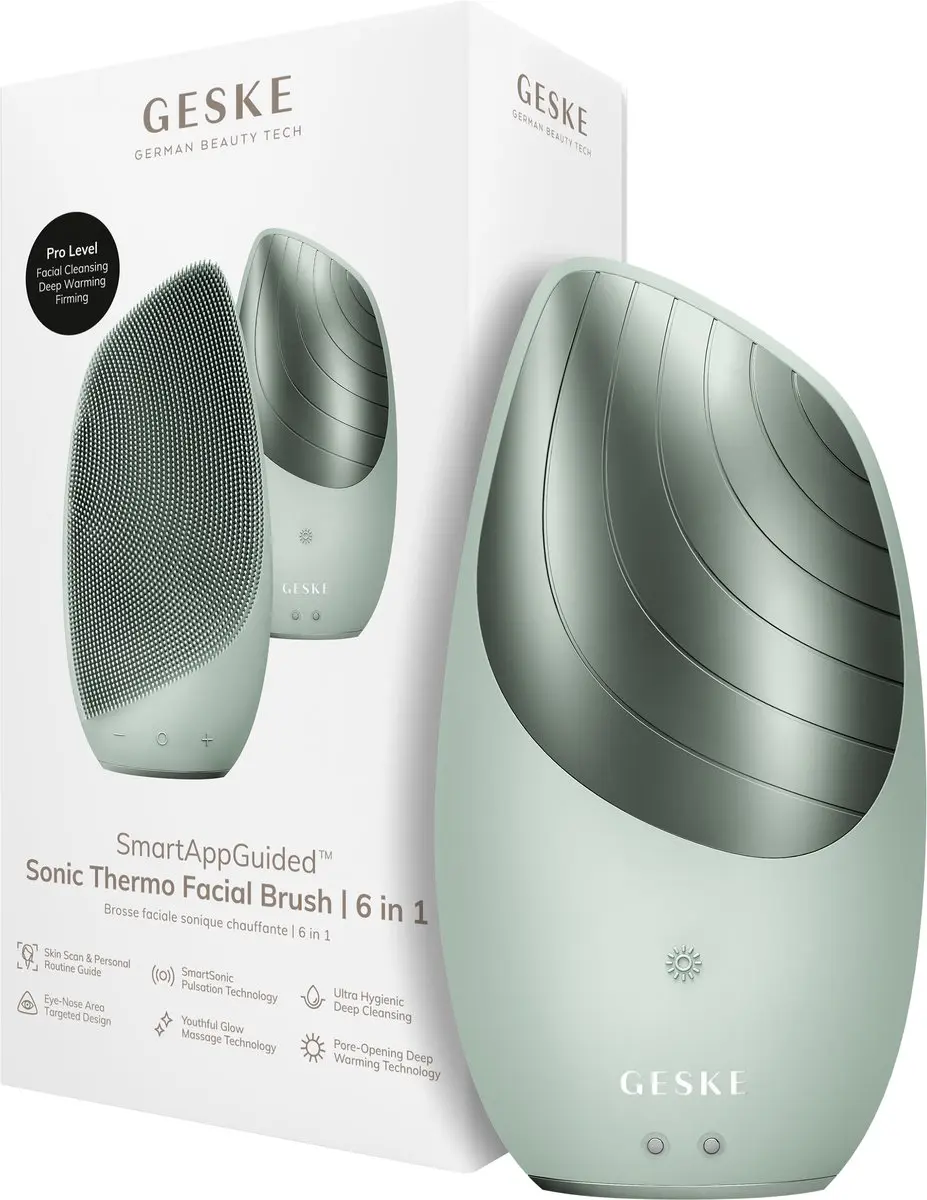 GESKE SmartAppGuided Sonic Thermo Facial Brush GK000007GN01 - 18 Snelheden - Groen