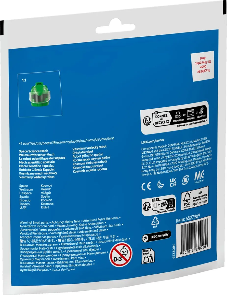 LEGO City Ruimtewetenschaps Mecha 30694 - 49 Stukken - Meerkleurig