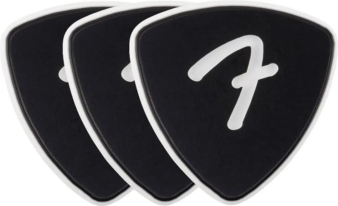 Fender Plectrums Celluloid F-Grip 346 - Zwart - 3 Stuks