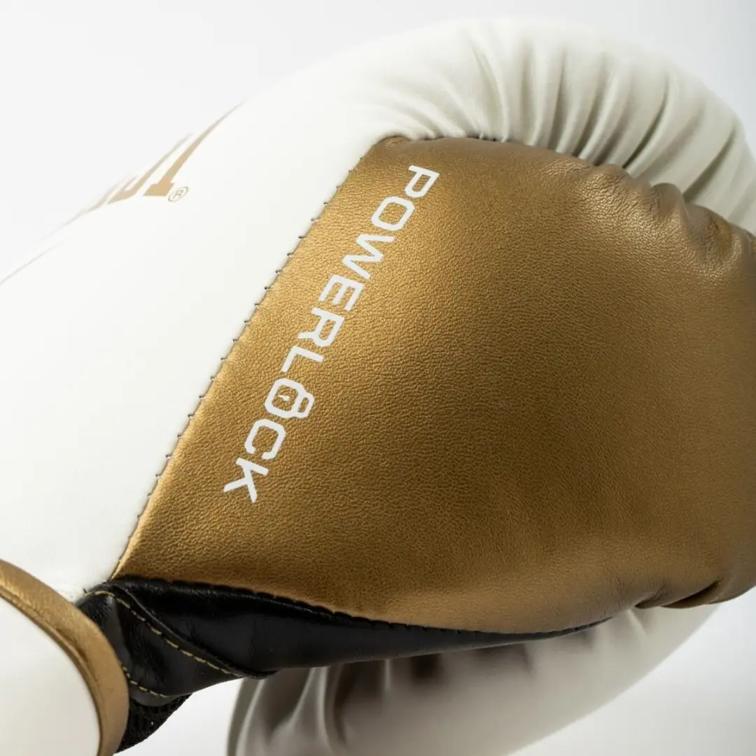 Everlast Powerlock 2r Training Handschoenen 14 oz - Wit/Goud
