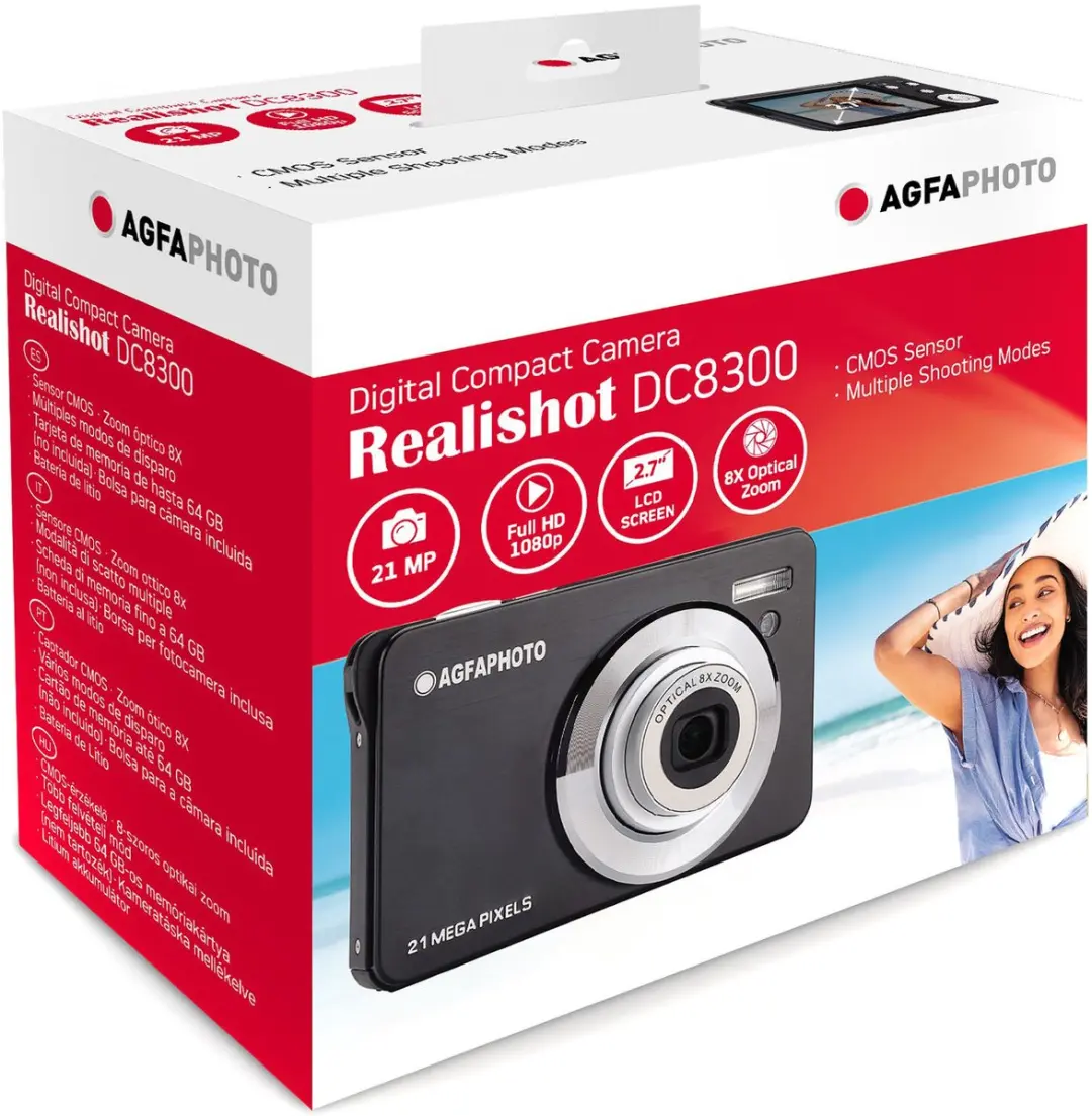 AgfaPhoto Realishot DC8300BK Compactcamera - 21MP - Zwart