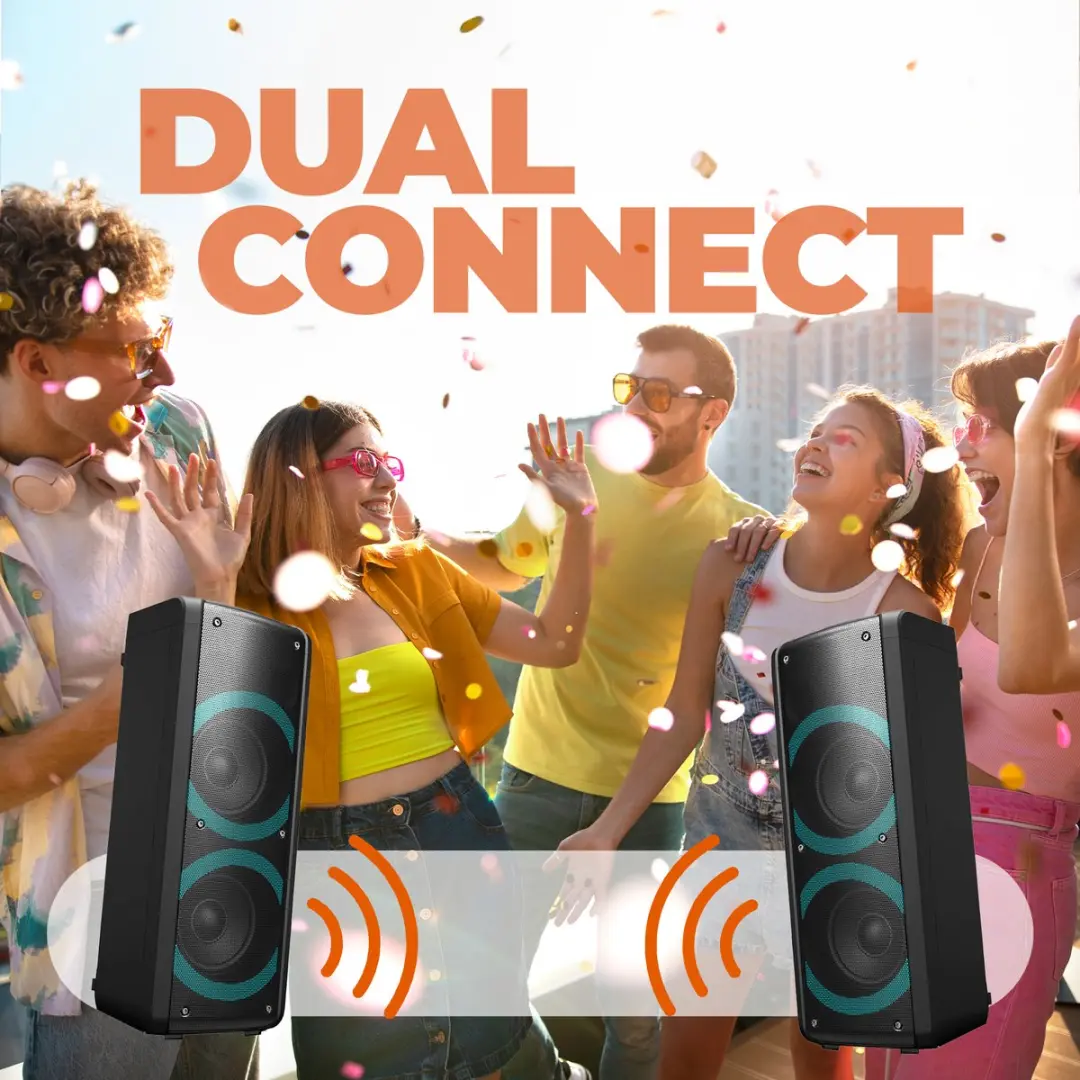 Denver BPS352 Bluetooth Partybox 300W - Zwart - afbeelding 6 van 6