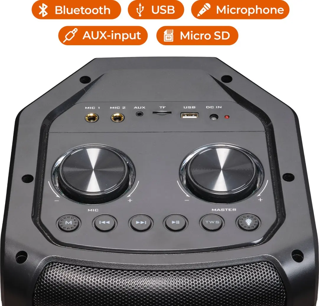 Denver BPS352 Bluetooth Partybox 300W - Zwart
