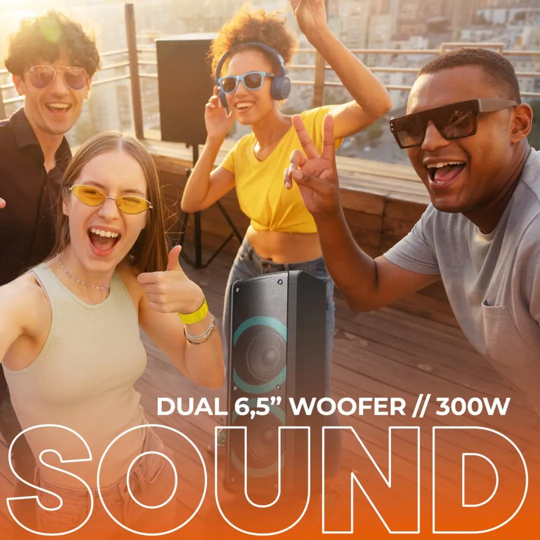 Denver BPS352 Bluetooth Partybox 300W - Zwart