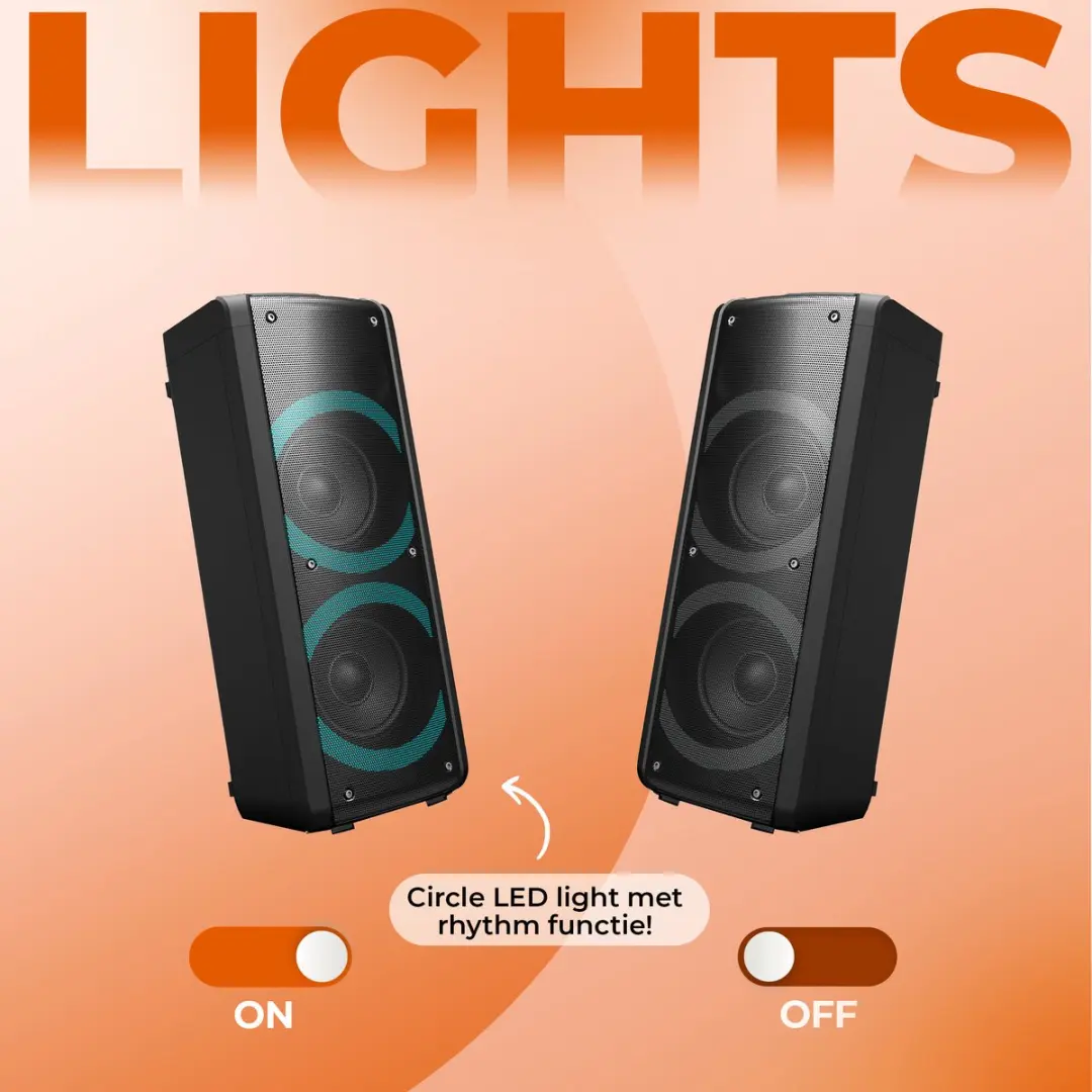 Denver BPS352 Bluetooth Partybox 300W - Zwart