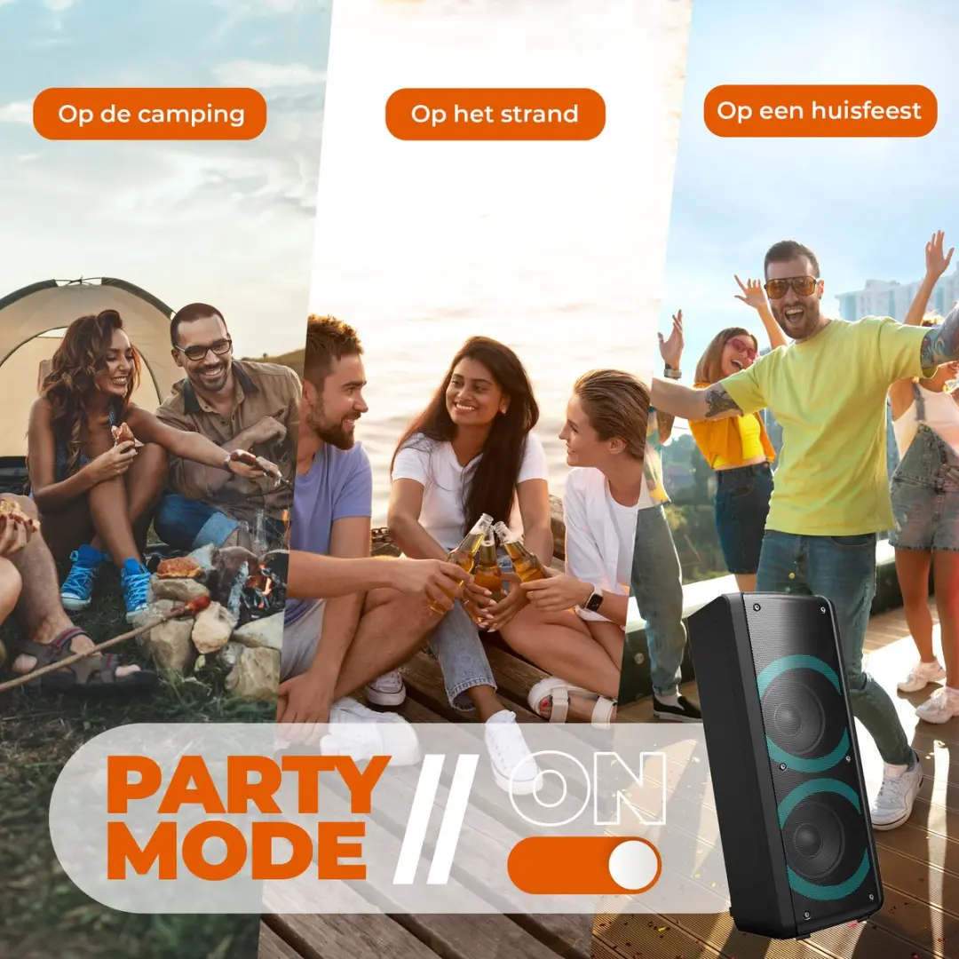 Denver BPS352 Bluetooth Partybox 300W - Zwart