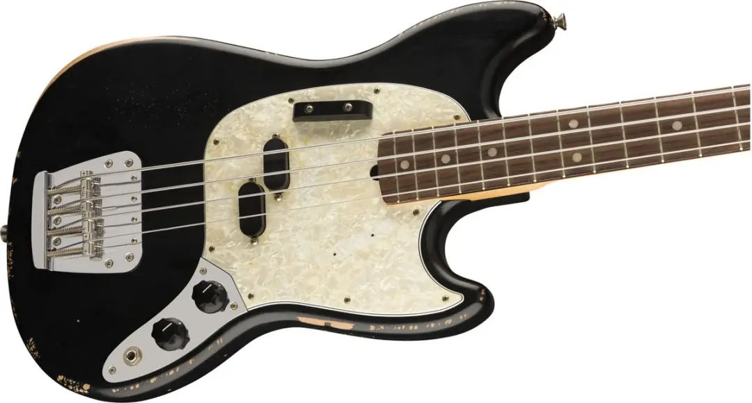 Fender Justin Meldal-Johnsen Road Worn Mustang Bass - Black