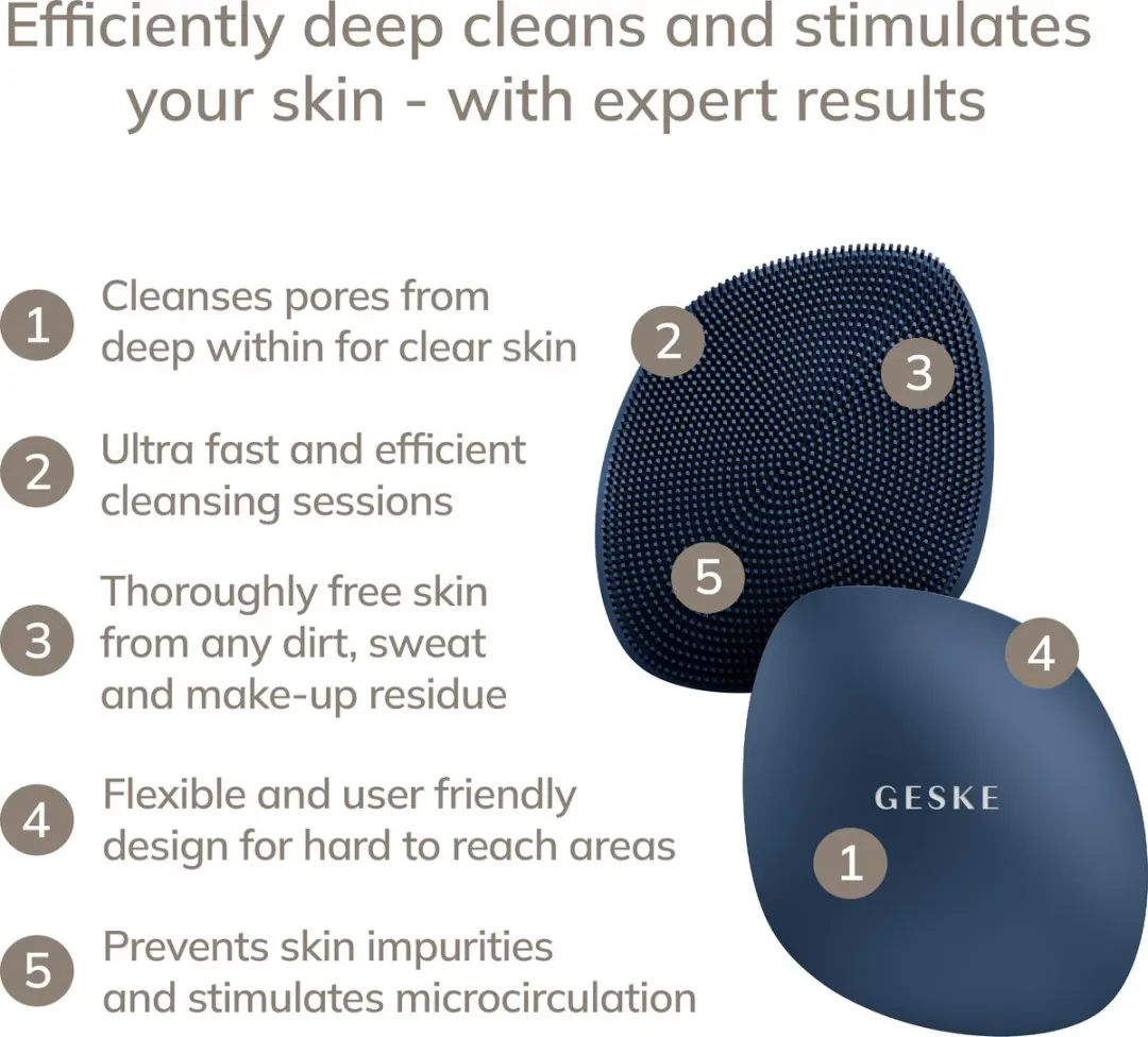 GESKE SmartAppGuided Facial Brush 4-in-1 GK000018MN01 - Gezichtsreiniger - Midnight
