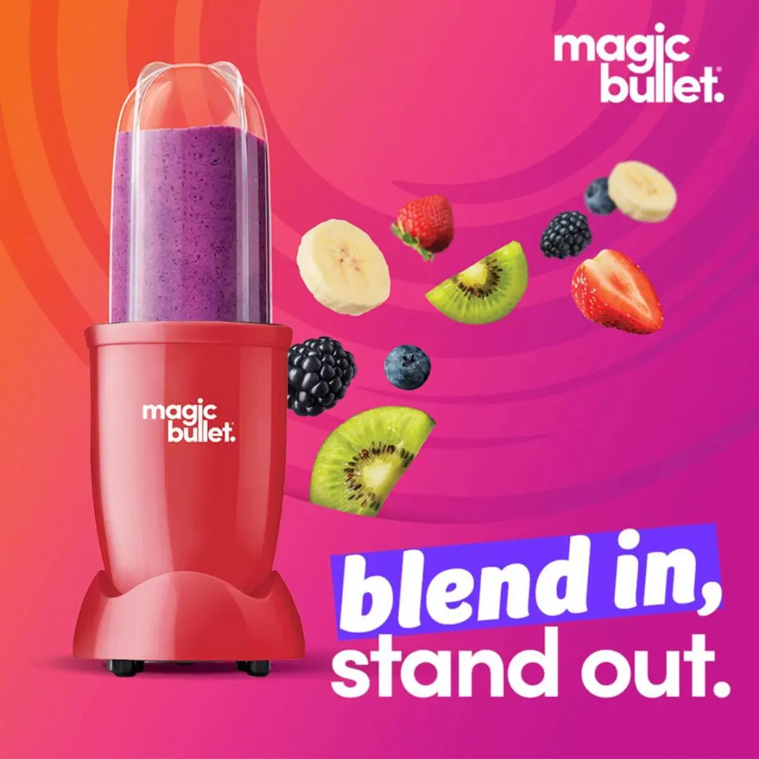 NutriBullet Magic Bullet Blender - 200W - 570ml Beker - Rood