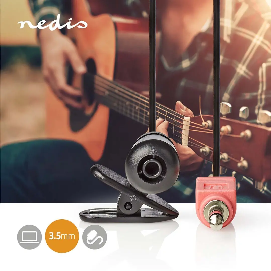 Nedis MICCJ100BK Microfoon - Bedraad - 3.5mm - Zwart