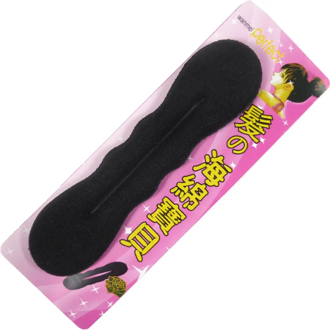 Haarsoires Knotrolband 17cm - Zwart