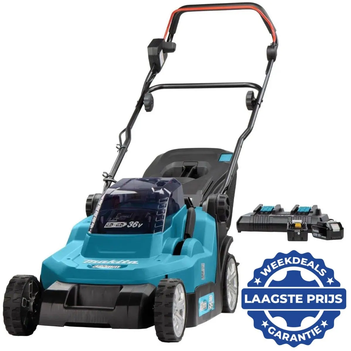 Makita DLM382PT2 Accu Grasmaaier 38cm