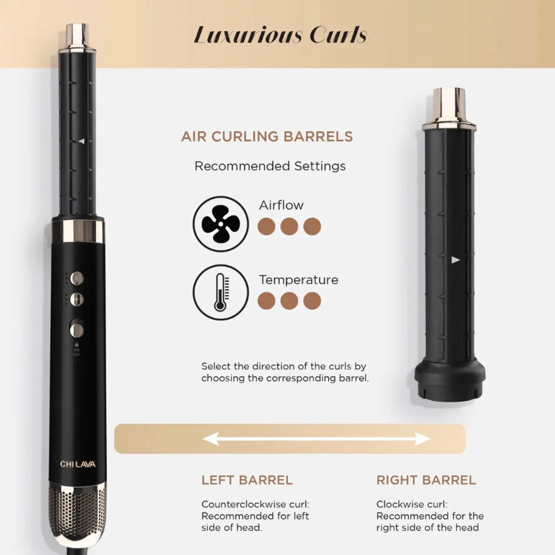 Chi Natural Life Lava AirGlam Multistyler - Zwart