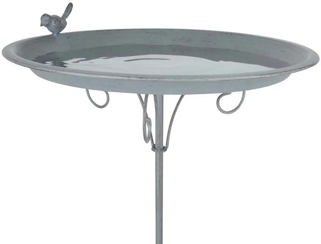 Esschert Design Vogelbad op Pin - Staand - 35x35x106cm - Grijs