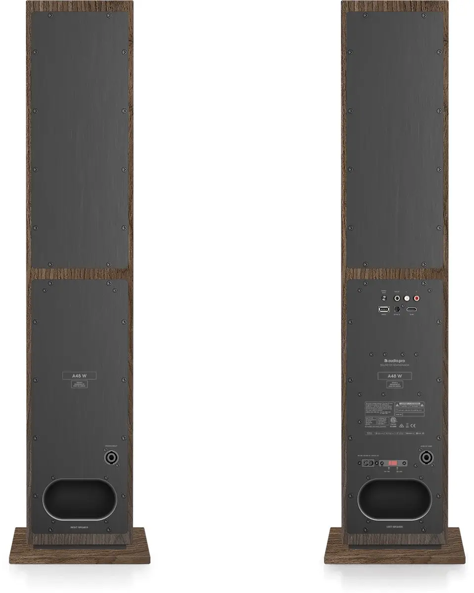 Audio Pro A48 W Multiroom Actieve Luidsprekers - 2x130W - Walnoot