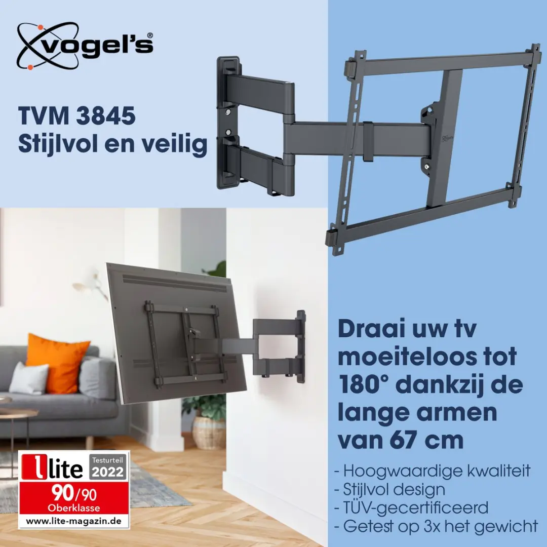 Vogel's COMFORT TVM 3845 TV-Beugel - 55"-100" - 55kg - Zwart