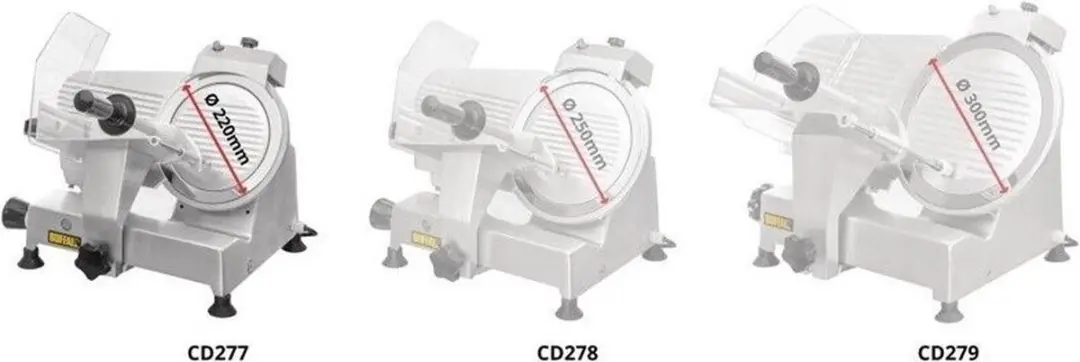 Buffalo Vleessnijmachine CD278 25cm - 120W - Zilver