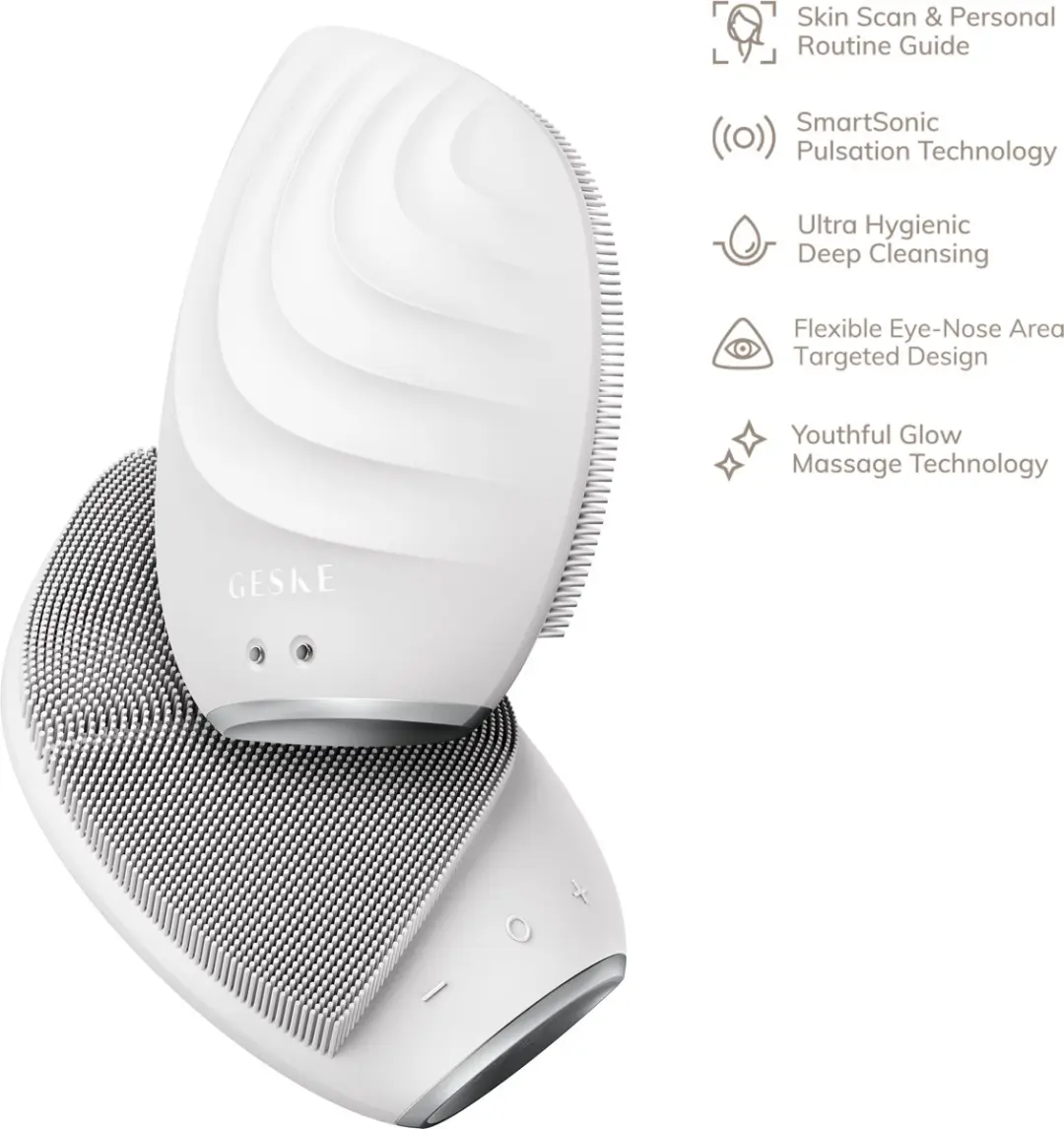 GESKE SmartAppGuided Facial Brush 5-in-1 - 14 Snelheden - Wit - afbeelding 6 van 6