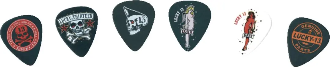 Dunlop Lucky 13 II Plektrum - 6 Stuks (0,73mm)