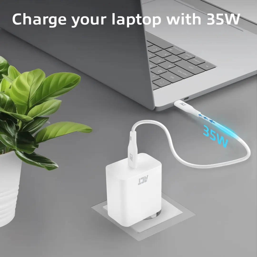 ACT AC2135 USB-C Lader 35W - Wit