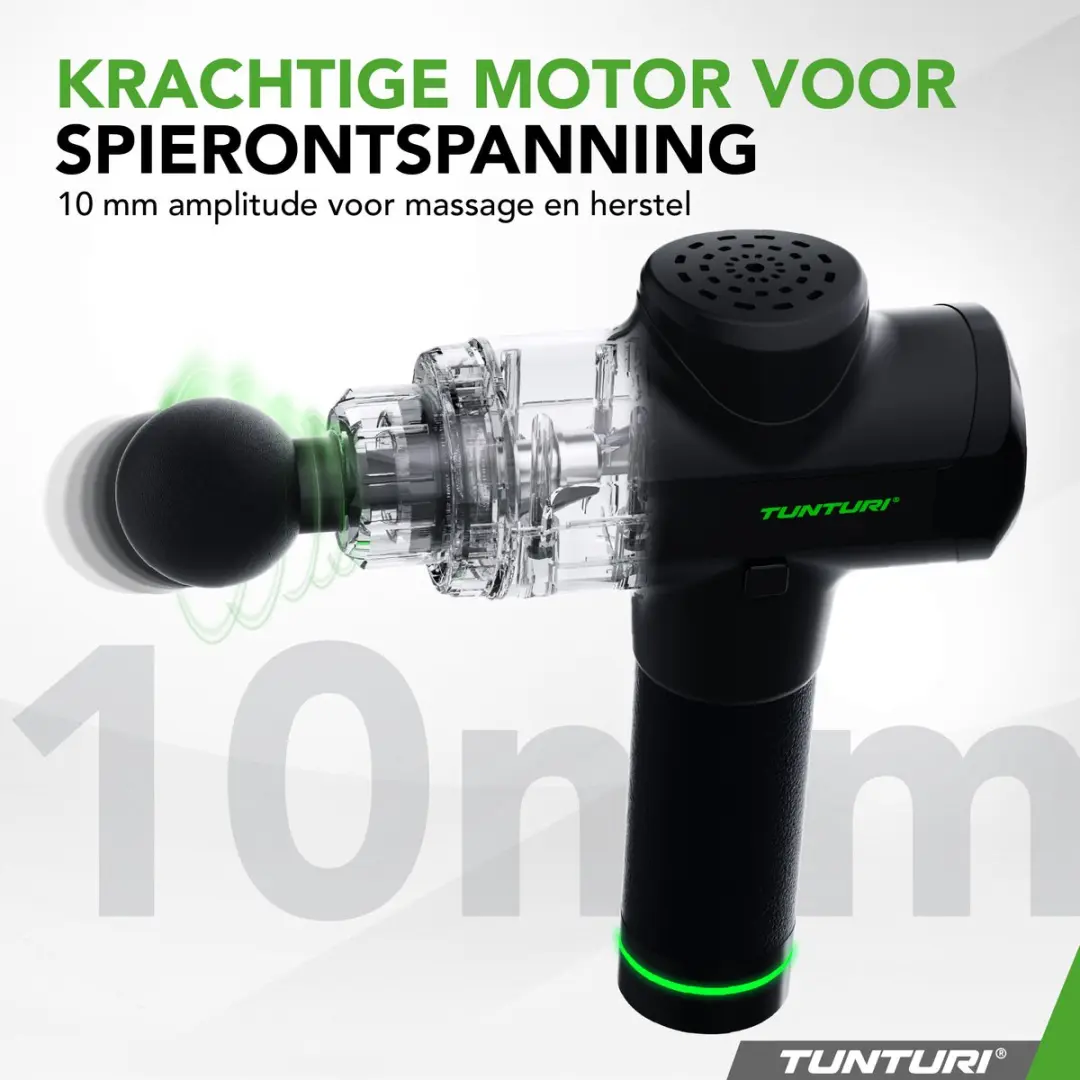Tunturi MG50 Massagepistool - 4 Koppen - Incl. Koffer - afbeelding 6 van 6