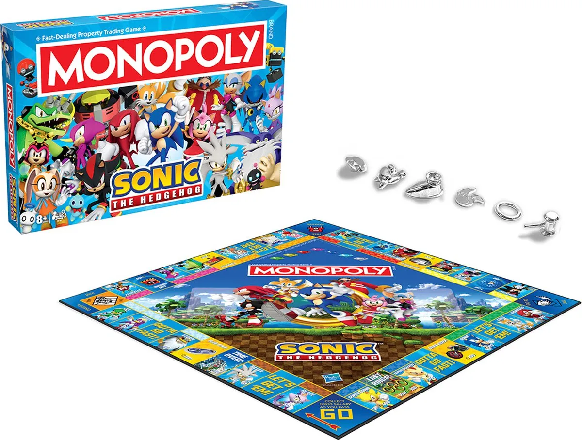 Winning Moves Monopoly Sonic Bordspel - 2-6 Spelers