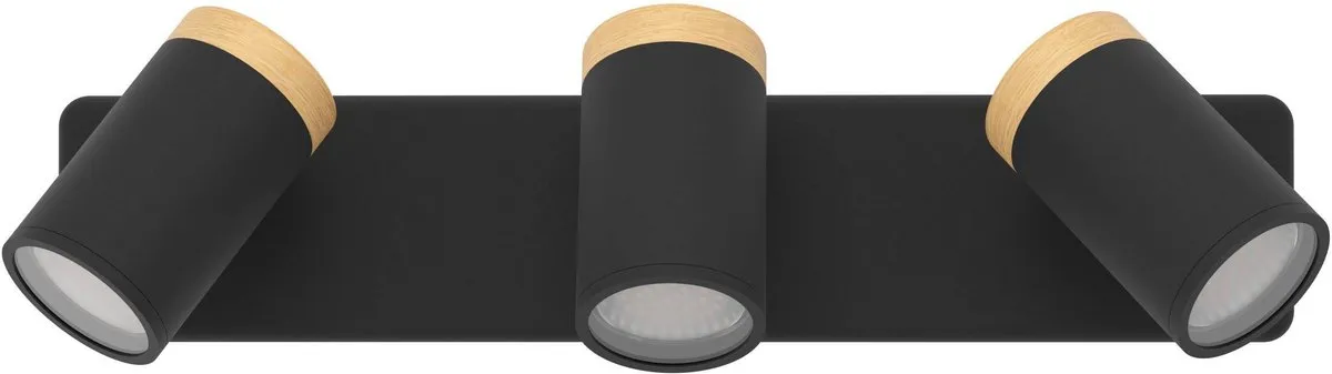 Eglo Consuma Spot Badkamer GU10 - 3x Zwart/Bruin