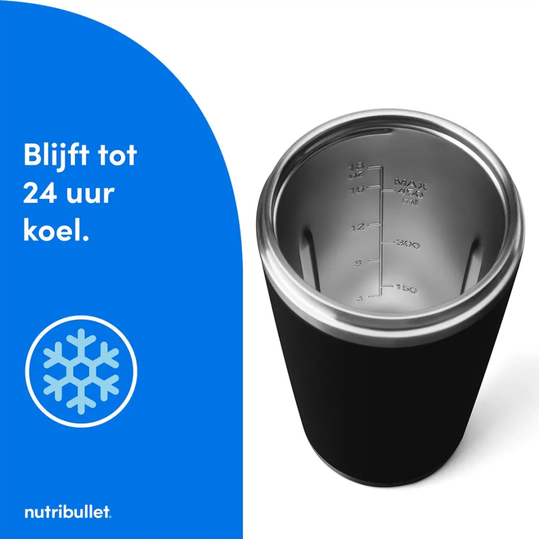 NutriBullet Flip Draadloze Blender - 120W - 0,59L - Zwart