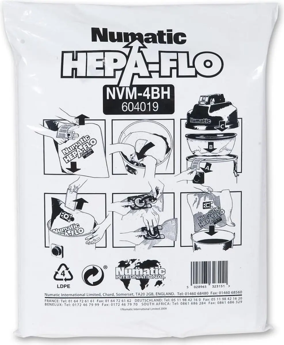 Numatic NVM-4BH Stofzakken - 10 Stuks
