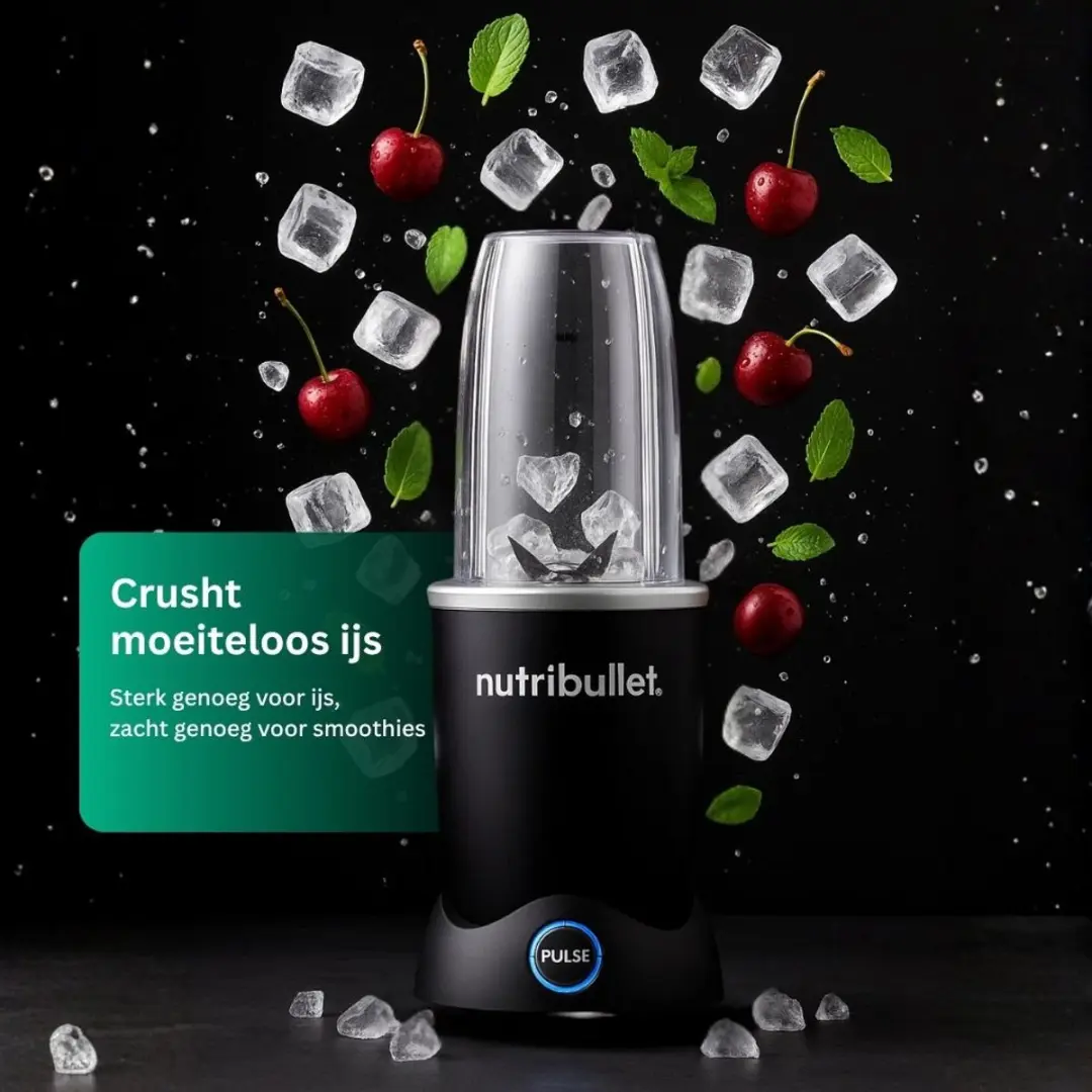 NutriBullet Pro+ Pulse Blender 1200W - 2 Bekers - Zwart