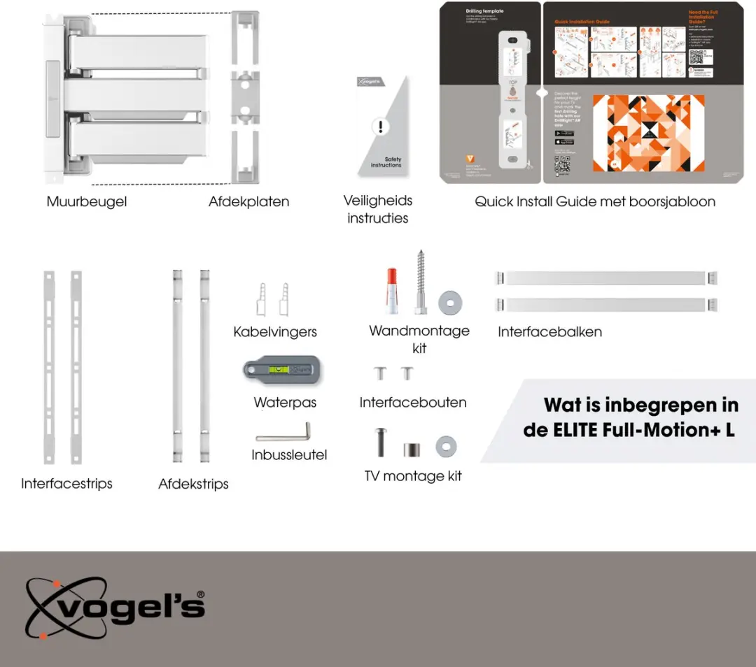 Vogel's ELITE TVM 5645 Draaibare TV-Beugel - 40-77" - Wit