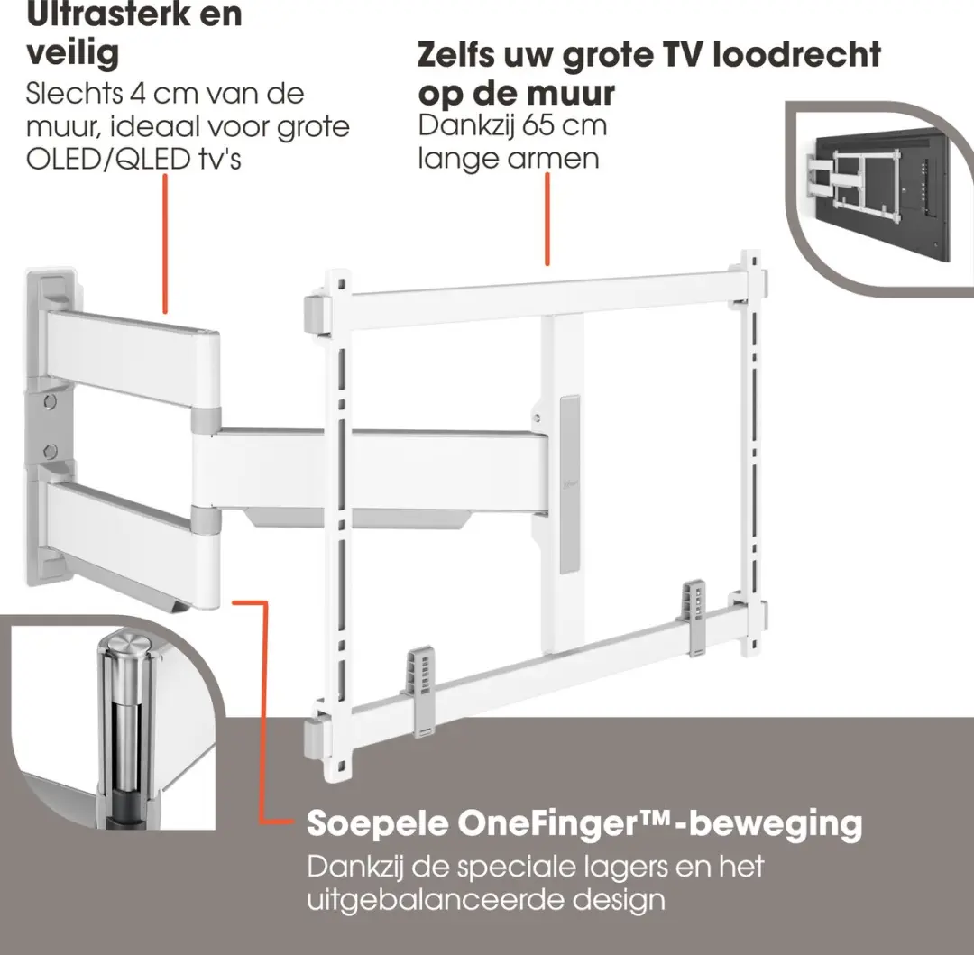 Vogel's ELITE TVM 5645 Draaibare TV-Beugel - 40-77" - Wit