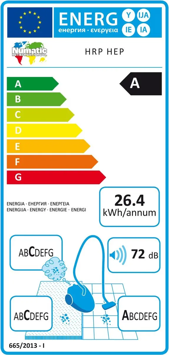 Numatic Henry Plus HRP206 Stofzuiger - 620W 9L Blauw