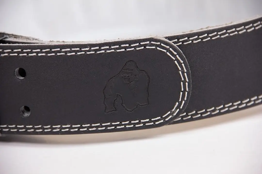 Gorilla Wear Leren Sportriem 4 Inch - Halterriem - Zwart