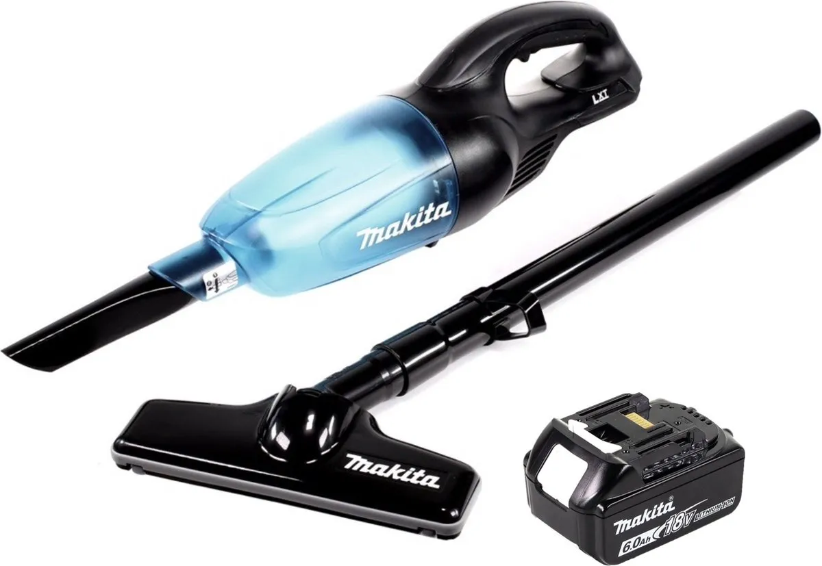 Makita DCL180G1 B Accu Stofzuiger 18V - Zwart + 1x 6.0Ah Accu - afbeelding 5 van 5