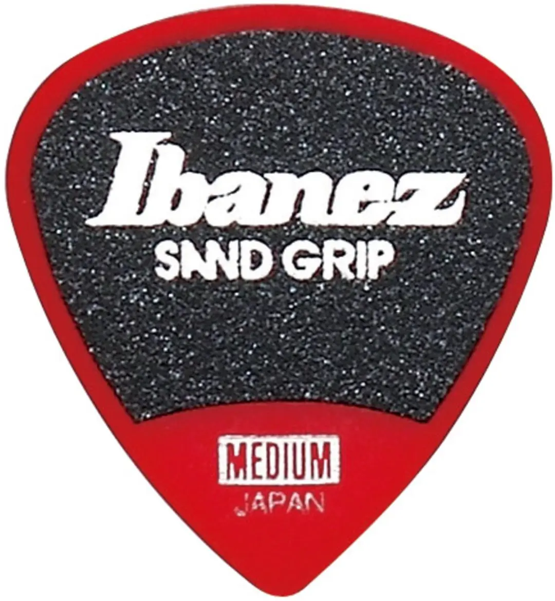 Ibanez Plectrumset Sand-Grip Short Teardrop - Rood 0.8mm - 6 Stuks