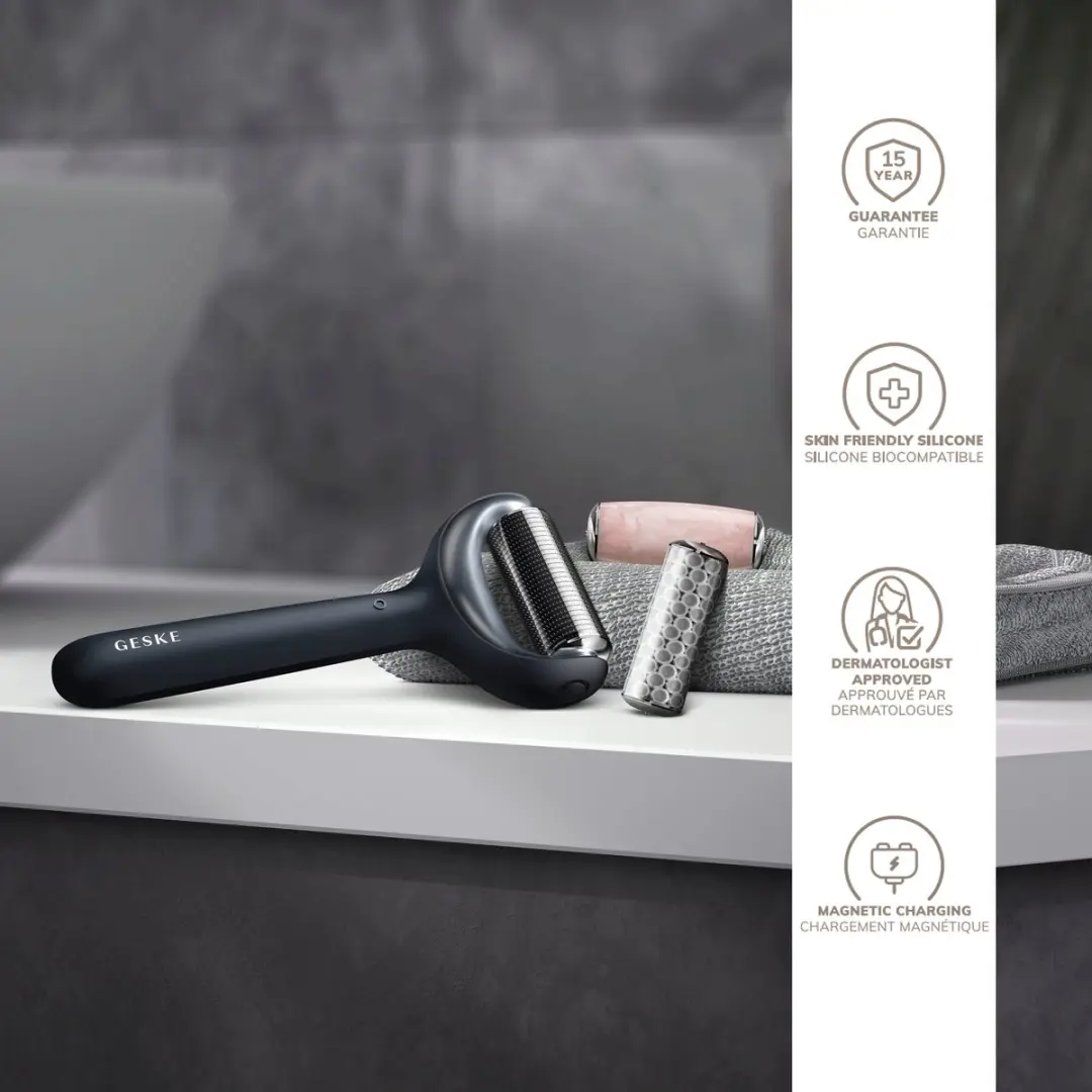 Geske SmartAppGuided MicroNeedle Roller 9-in-1 - Zwart - afbeelding 3 van 6