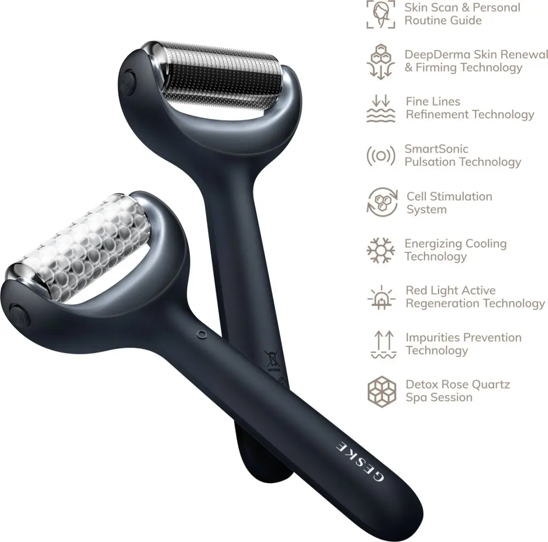 Geske SmartAppGuided MicroNeedle Roller 9-in-1 - Zwart - afbeelding 6 van 6
