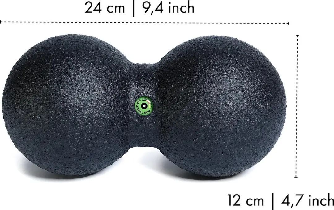 BLACKROLL DUOBALL 12 Massagebal - 12cm - Zwart