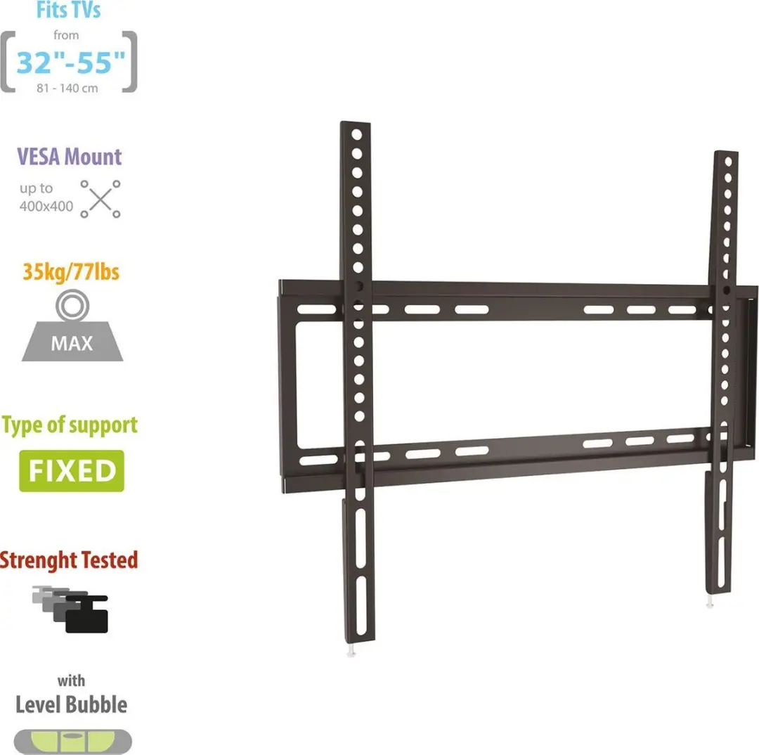 Ewent EW1502 Ultra Dunne TV Wandsteun 55" - Zilver