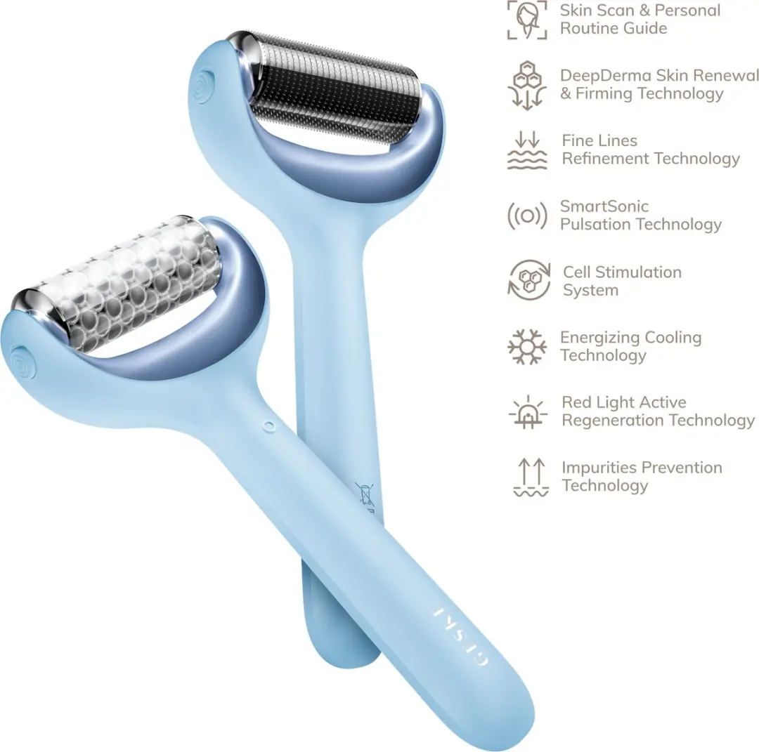 GESKE SmartAppGuided MicroNeedle Roller 8-in-1 - Aquamarine
