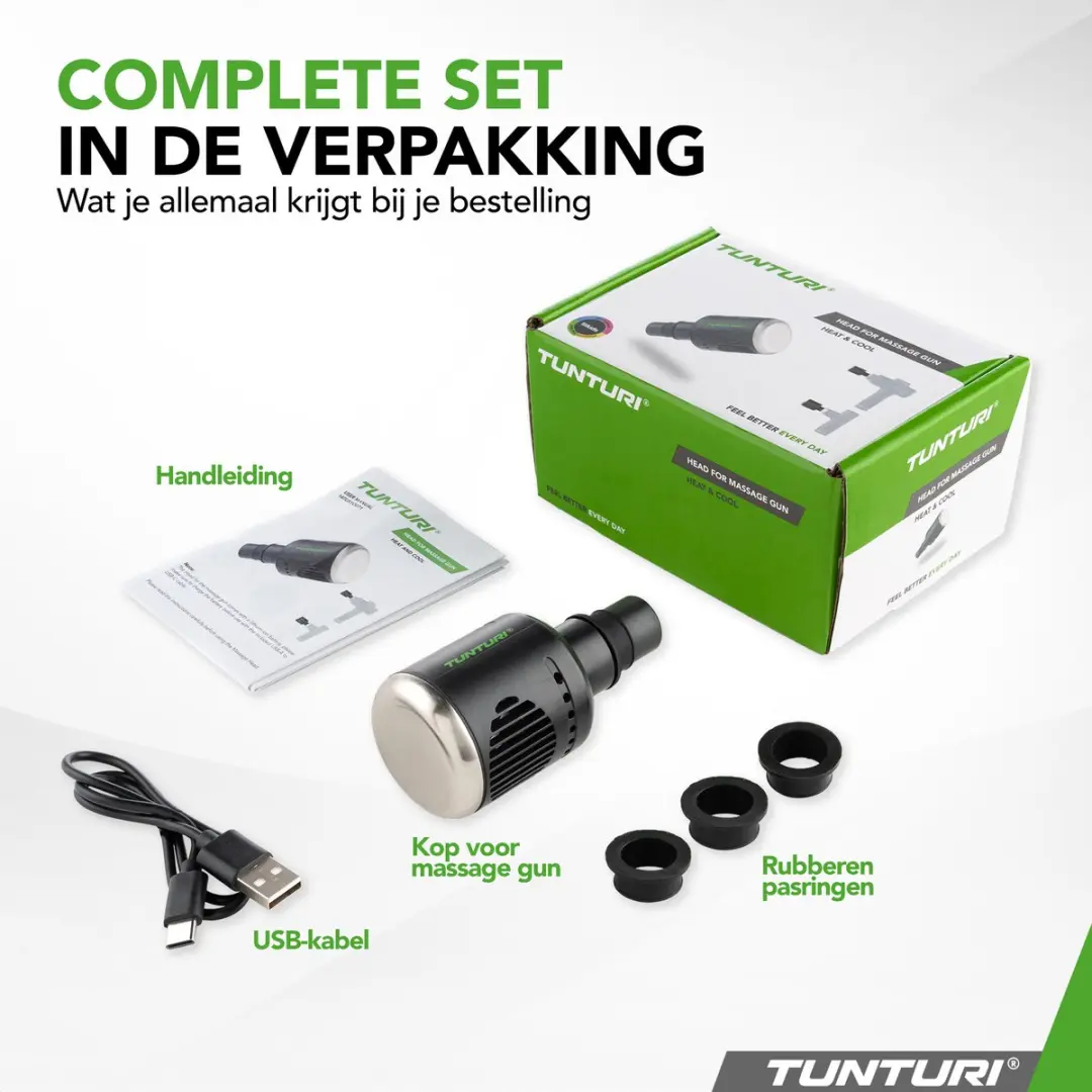 Tunturi 14TUSYO071 Massagepistool - Warm/Koud - 4 standen - Draadloos