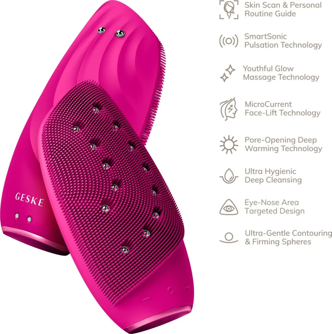 Geske SmartAppGuided Sonic Thermo Facial Brush GK000006MG01 - 18 Snelheden - Magenta