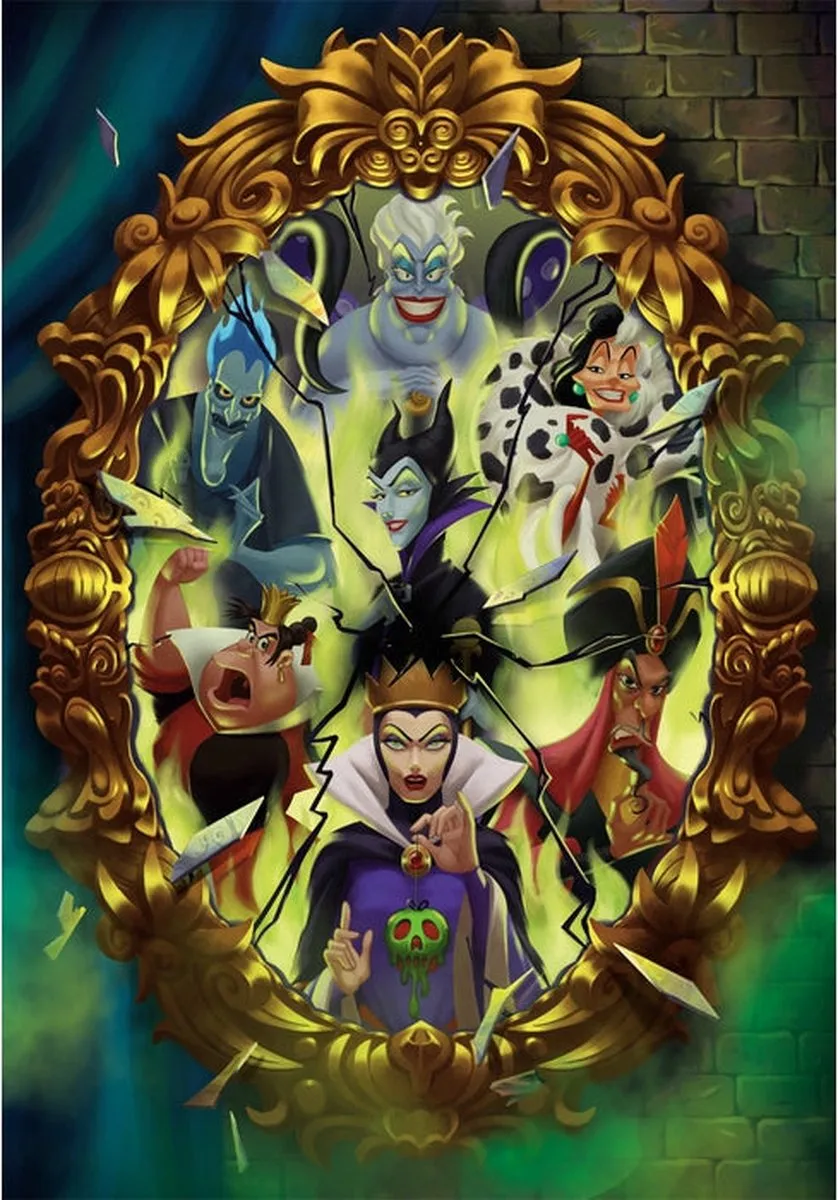 Clementoni Disney 100 Villains Puzzle 1000P - 1000 Stukken - Multi - afbeelding 3 van 3