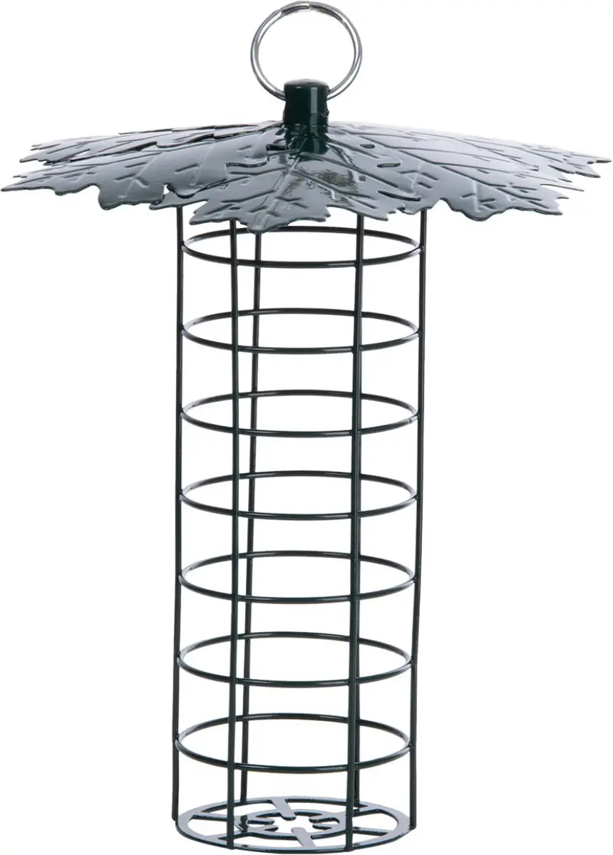 Esschert Design Vogelvoedersilo 23cm - Metaal - 14 Vetbollen - Zilver